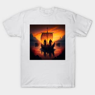 Valheim Vikings Into the Sunset T-Shirt